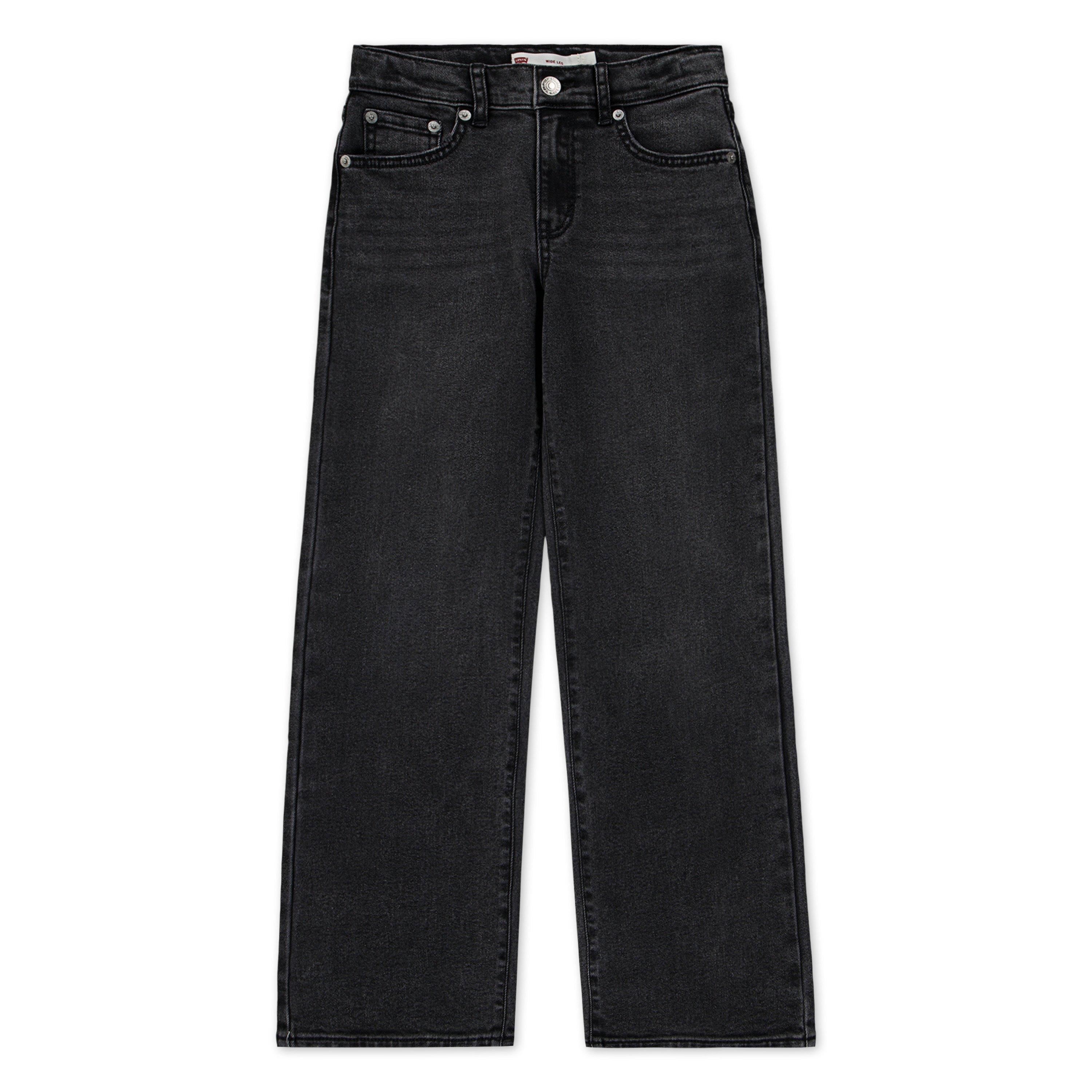 Levi's Big Girls' Wide Leg Black Wash Denim Jeans - Black - BLACK